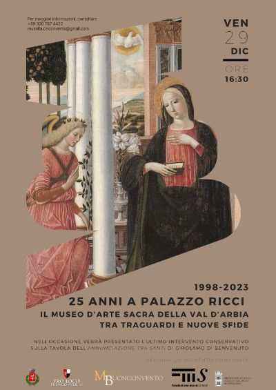 1998-2023 25 ANNI A PALAZZO RICCI IL MUSEO D'ARTE SACRA DELLA VAL D'ARBIA TRA TRAGUARDI E NUOVE SFIDE